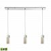 31-BEL-2512447 - Bailey Street Home - Belle Vue Circus - 36 Inch 45W 3 LED Linear PendantPolished Chrome Finish with Heavy Textured Cube Glass - Belle Vue Circus
