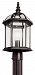 147-BEL-553951 - Bailey Street Home - One Light Outdoor Post MountTannery Bronze Finish with Clear Beveled Glass -