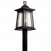 147-BEL-3330056 - Bailey Street Home - Lindisfarne Market - One Light Outdoor Post LanternRubbed Bronze Finish with Clear Seeded Glass - Lindisfarne Market
