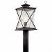 147-BEL-2897016 - Bailey Street Home - Ocean Banks - 19.5 inch 10W 1 LED Outdoor Post LanternWeathered Zinc Finish with Clear Seeded Glass - Ocean Banks