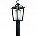147-BEL-3330052 - Bailey Street Home - Home Farm Bottom - One Light Outdoor Post LanternBlack Finish with Bound Etched Seeded Glass - Home Farm Bottom
