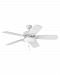 901352FCW-LIA - Hinkley Lighting - Marquis Illuminated - 52 Inch Ceiling Fan with Light Kit Chalk White Finish with Weathered Wood/Chalk White Blade Finsh with Etched Opal Glass - Marquis Illuminated
