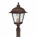 9967BB - Capital Lighting - Brookwood - 3 Light Outdoor Post Mount Burnished Bronze Finish with Seeded Glass - Brookwood