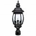 9865BK - Capital Lighting - French Country - 3 Light Outdoor Post Mount Black Finish with Clear Glass - French Country