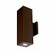 DC-WD06-U835B-BZ - WAC Lighting - Cube Architectural - 17.88 Inch 44W 3500K 80 CRI 6 degree 2 LED Outdoor Wall Mount with Towards the Wall Direction Bronze Finish with Clear Glass - Cube Architectural