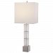 28424-1 - Uttermost - Dunmore - 1 Light Table Lamp Polished Nickel Finish with Clear Glass with White Linen Shade - Dunmore