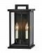 20010BK - Hinkley Lighting - Weymouth - 14.25 Inch 2 Light Outdoor Wall Mount Black Finish with Clear Beveled Glass - Weymouth