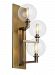 700WSGMBTCS-LED927 - Tech Lighting - Gambit - Triple Wall Sconce LED 90 CRI 2700K 120V Satin Nickel Finish with Clear Glass - Gambit