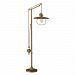 31-BEL-1110414 - Bailey Street Home - Pulley Floor Lamp - One Light Adjustable Steampunk Floor LampAntique Brass Finish with Antique Brass Metal Shade - Fallowfield