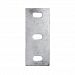 Multinautic Dock Back Plate 2" X 6" X 3/16", Galvanized Steel Silver