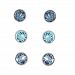 Ti Amo Jewellery Women's Blue Crystal Stud Earring Set Blue