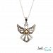 Jewels 4 Ever Genuine Sterling Silver And Citrine Angel Pendant And Chain Set Yellow