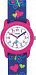 Timex? Kids Pink Case White Dial Purple Strap With Hearts & Butterflies Quartz Analog Watch