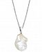 Baroque Cultured Freshwater Pearl (12mm) 18" Pendant Necklace in Sterling Silver