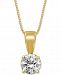 Diamond Solitaire 18" Pendant Necklace (3/4 ct. t. w. )