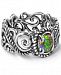 Carolyn Pollack Opal Triplet (5x7mm) Scroll Band Ring in Sterling Silver