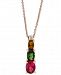 Effy Multi-Tourmaline (1-3/4 ct. t. w) & Diamond 18" Pendant Necklace in 14k Rose Gold