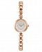 Bcbgmaxazria Ladies Rose Gold Bracelet Watch with Silver Dial, 20mm