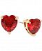Betsey Johnson Colored Cubic Zirconia Heart Stud Earrings