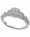 Diamond Halo Cluster Engagement Ring (1/3 ct. t. w. ) in 14k White Gold