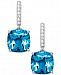 Blue Topaz (3-9/10 ct. t. w. ) and Diamond Accent Drop Earrings in 14k White Gold (Also Available in Amethyst)