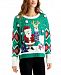 Hooked Up by Iot Juniors' Santa & Llama Holiday Sweater