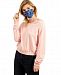 Self Esteem Juniors' Cutout Sweatshirt & Printed Face Mask