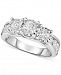 TruMiracle Diamond Three Stone Engagement Ring (2 ct. t. w. ) in 14k White Gold