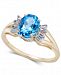 Blue Topaz (1-5/8 ct. t. w. ) & Diamond (1/8 ct. t. w. ) Ring in 14k Gold