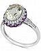 Prasiolite (4-1/2 ct. t. w. ), Amethyst (1-1/2 ct. t. w. ) and White Topaz (1/4 ct. t. w. ) Ring in Sterling Silver