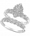 Diamond Marquise Cluster Twist Bridal Set (1/4 ct. t. w. ) in 14k White Gold