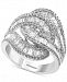 Effy Diamond Baguette Interlocking Swirl Statement Ring (1-3/4 ct. t. w. ) in 14k White Gold