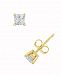 Certified Princess Cut Diamond Stud Earrings (3/4 ct. t. w. ) in 14k White Gold or Yellow Gold