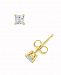 Certified Princess Cut Diamond Stud Earrings (1/2 ct. t. w. ) in 14k White Gold or Yellow Gold