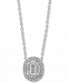 Effy Diamond Baguette Halo 16" Pendant Necklace (1/3 ct. t. w. ) in 14k White Gold