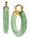 Jade Hoop Earrings in 14k Gold