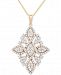 Wrapped in Love Diamond (1 ct. t. w. ) Geometric Pendant Necklace in 14k Gold, 16" + 4" extender, Created for Macy's