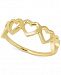 Sarah Chloe Love Count Hearts Ring in 14k Gold-Plate Over Sterling Silver