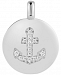 Charmbar Swarovski Zirconia Anchor "Be Strong" Reversible Charm Pendant in Sterling Silver