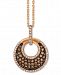 Le Vian Chocolatier Diamond Circle Cluster 18" Pendant Necklace (5/8 ct. t. w. ) in 14k Rose Gold