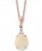Effy Opal (1-1/3 ct. t. w. ) & Diamond Accent 18" Pendant Necklace in 14K Rose Gold