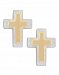 Quintessential10k Gold Cross Stud Earrings Yellow One Size