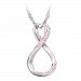 Forever Hope Breast Cancer Awareness Sterling Silver Pendant Necklace