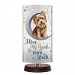 Love My Yorkie To The Moon And Back Table Lamp Featuring Adorable Yorkie Artwork With Stars, Hearts & Swirls In All Over Pattern On The Shade