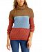 Planet Gold Juniors' Colorblocked Turtleneck Sweater