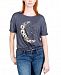 Rebellious One Juniors' Sun & Moon Tie-Front Graphic T-Shirt