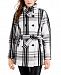 Bcx Juniors' Plaid Double-Breasted Microfleece Belted Coat
