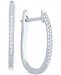 Diamond Pave Hoop Earrings (1/8 ct. t. w. ) in 10k Yellow or White Gold