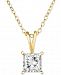 TruMiracle Diamond Princess 18" Pendant Necklace (1/2 ct. t. w. ) in 14k White, Yellow or Rose Gold