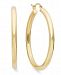 Signature Gold Diamond Accent Hoop Earrings in 14k Gold or White Gold over Resin, Created for Macy's